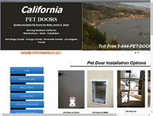 Tablet Screenshot of californiapetdoors.com